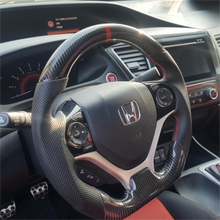 Load image into Gallery viewer, GM. Modi-Hub For Honda 9th gen Civic 2012-2015 Carbon Fiber Steering Wheel
