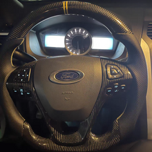Load image into Gallery viewer, GM. Modi-Hub For Ford 2011-2014 Edge / 2011-2015 Explorer /2011-2020 Flex / 2013-2019 Taurus Carbon Fiber Steering Wheel