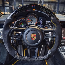 Load image into Gallery viewer, GM. Modi-Hub For Porsche 2013-2019 911 / 2014-2020 Macan / 2015-2024 Cayenne / 2016-2023 718 / 2017-2024 Panamera / 2016-2023 718 Boxster / 2012-2023 718 Cayman / 2015 918 Carbon Fiber Steering Wheel
