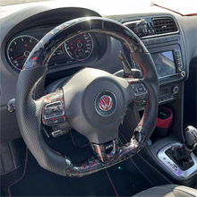 Load image into Gallery viewer, GM. Modi-Hub For VW 2010-2014 MK6 / 2006-2010 Jetta / 2010-2015 Passat / 2011-2018 Tiguan / 2009-2017 CC Carbon Fiber Steering Wheel