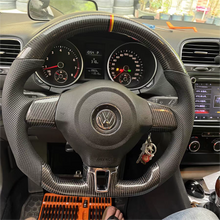 Load image into Gallery viewer, GM. Modi-Hub For VW 2010-2014 MK6 / 2006-2010 Jetta / 2010-2015 Passat / 2011-2018 Tiguan / 2009-2017 CC Carbon Fiber Steering Wheel