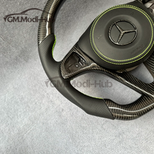 Load image into Gallery viewer, GM. Modi-Hub For Benz W176 W246 W213 C250 C300 C180 A-Class C-Class E-Class CLA-Class GLS-Class Carbon Fiber Steering Wheel