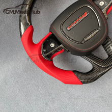 Load image into Gallery viewer, GM. Modi-Hub For Dodge 2016-2023 Charger / 2015-2023 Challenger / 2014-2023 Durango Carbon Fiber Steering Wheel