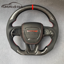 Load image into Gallery viewer, GM. Modi-Hub For Dodge 2016-2023 Charger / 2015-2023 Challenger / 2014-2023 Durango Carbon Fiber Steering Wheel
