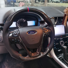 Load image into Gallery viewer, GM. Modi-Hub For Ford 2011-2014 Edge / 2011-2015 Explorer /2011-2020 Flex / 2013-2019 Taurus Carbon Fiber Steering Wheel