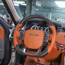Load image into Gallery viewer, GM. Modi-Hub For Land Rover 2014-2021 Range Rover / 2018-2020 Range Rover Velar / 2020-2022 Range Rover Evoque / 2020-2023 Discovery Sport Carbon Fiber Steering Wheel