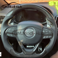 Load image into Gallery viewer, GM. Modi-Hub For Jeep 2016-2021 Jeep Cherokee Grand Cherokee Carbon Fiber Steering Wheel