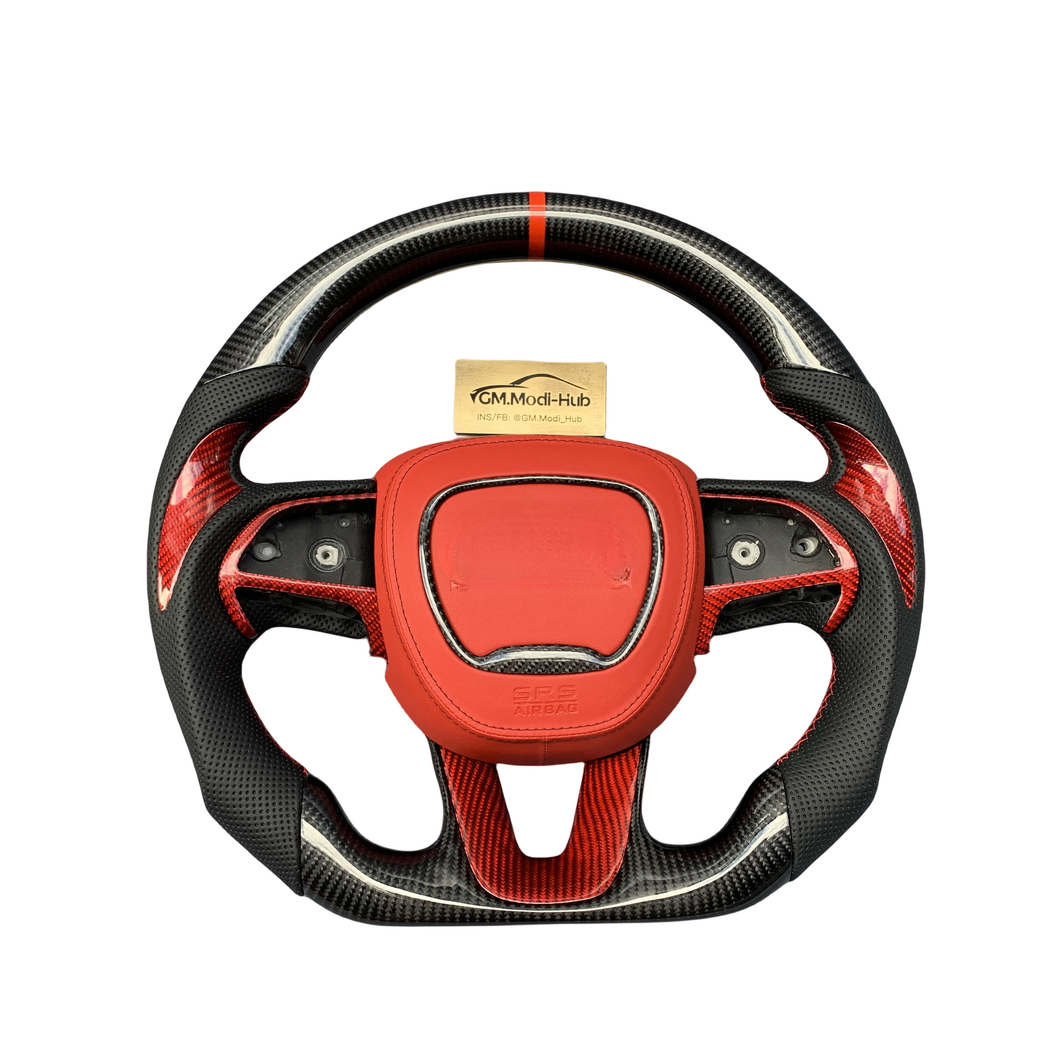GM. Modi-Hub For Dodge 2016-2023 Charger / 2015-2023 Challenger / 2014-2023 Durango Carbon Fiber Steering Wheel（复制）