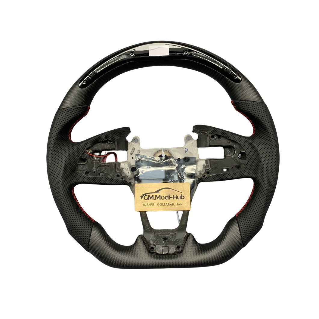 GM. Modi-Hub For Honda 10th gen Civic 2016-2021 FK8 FK7 Type R SI LED Carbon Fiber Steering Wheel