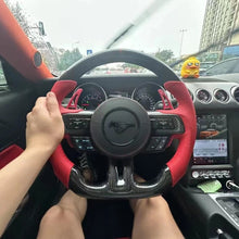 Load image into Gallery viewer, Carbon Fiber Steering Wheel For Ford Mustang 2015 2016 2017 | GM. Modi-Hub
