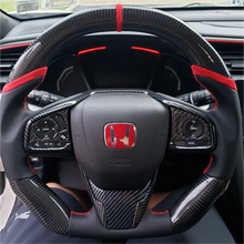 Load image into Gallery viewer, Carbon Fiber Steering Wheel For Honda Civic 2016-2021 | GM. Modi-Hub
