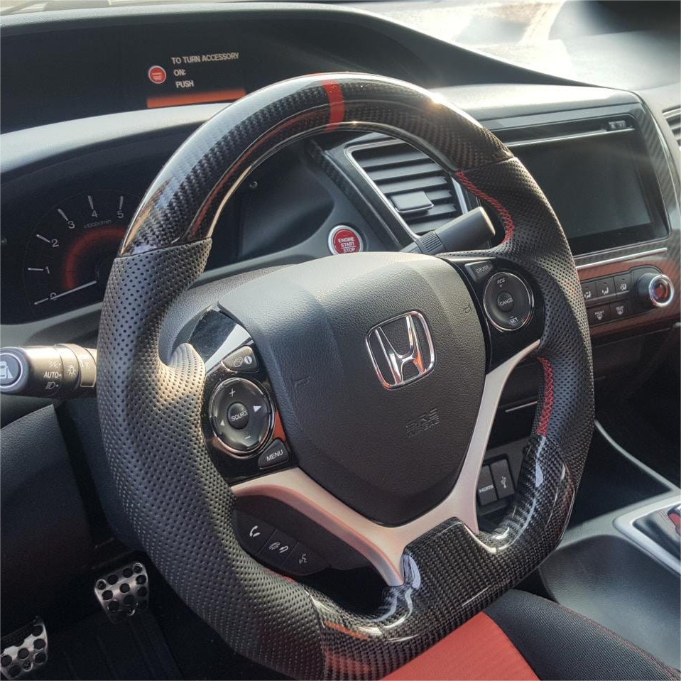 GM. Modi-Hub For Honda 9th gen Civic 2012-2015 Carbon Fiber Steering Wheel