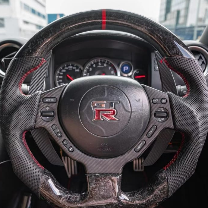 GM. Modi-Hub For Nissan 2009-2016 GTR R35 Forged Carbon Fiber Steering Wheel