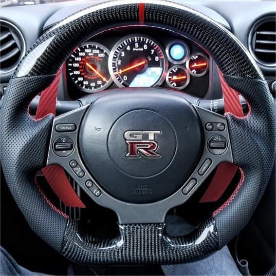 GM. Modi-Hub For Nissan 2009-2016 GTR R35 Forged Carbon Fiber Steering Wheel