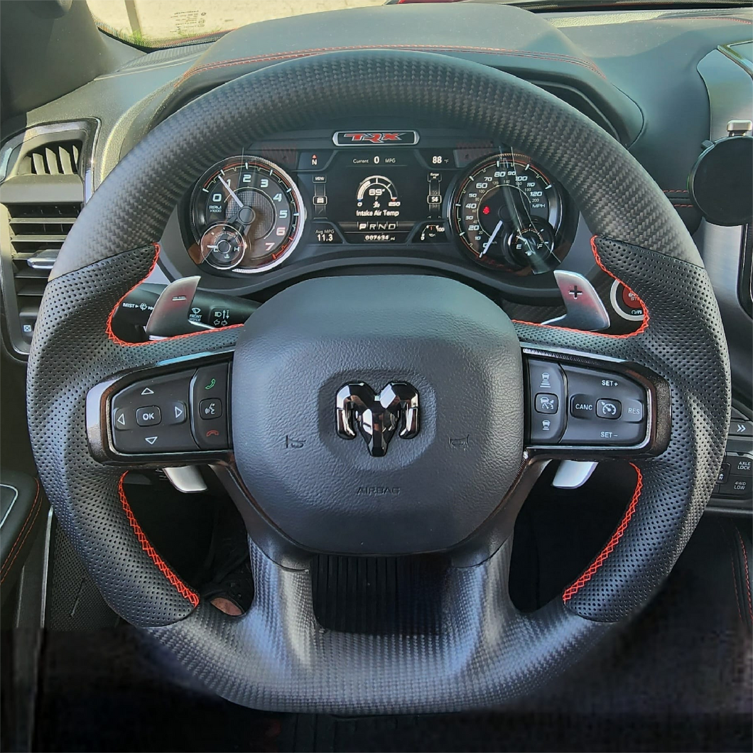 GM. Modi-Hub For 2019-2023 Dodge Ram 1500 2500 3500 Carbon Fiber Steering Wheel