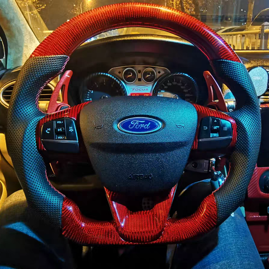 GM. Modi-Hub For Ford 2018-2021 Fiesta / 2018-2021 Focus MK4/2020-2023 BroncoSport /2020-2021 Escape/ 2023 E-Transit Carbon Fiber Steering Wheel