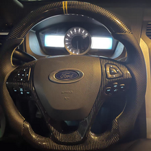 Load image into Gallery viewer, GM. Modi-Hub For Ford 2011-2014 Edge / 2011-2015 Explorer /2011-2020 Flex / 2013-2019 Taurus Carbon Fiber Steering Wheel
