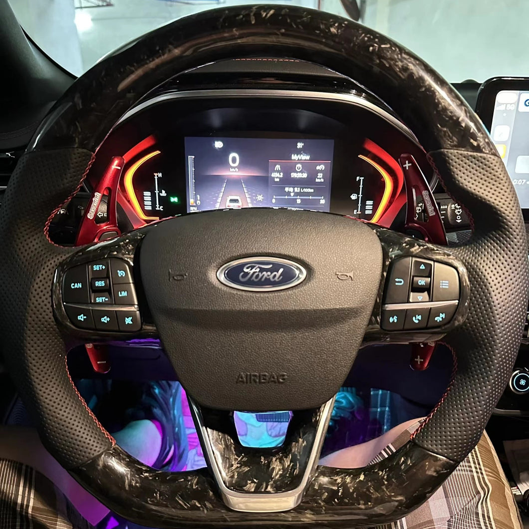 GM. Modi-Hub For Ford 2018-2021 Fiesta / 2018-2021 Focus MK4/2020-2023 BroncoSport /2020-2021 Escape/ 2023 E-Transit Carbon Fiber Steering Wheel