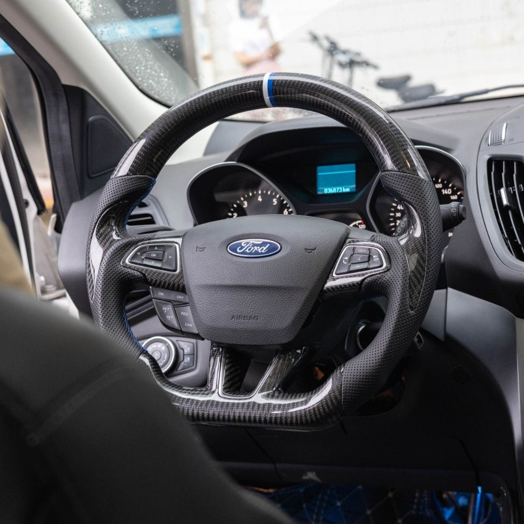 GM. Modi-Hub For Ford 2015-2018 Focus MK3 RS/ST / 2018-2021 EcoSport / 2018-2019 Escape Carbon Fiber Steering Wheel