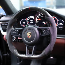Load image into Gallery viewer, GM. Modi-Hub For Porsche 2013-2019 911 / 2014-2020 Macan / 2015-2024 Cayenne / 2016-2023 718 / 2017-2024 Panamera / 2016-2023 718 Boxster / 2012-2023 718 Cayman / 2015 918 Carbon Fiber Steering Wheel
