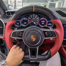 Load image into Gallery viewer, GM. Modi-Hub For Porsche 2013-2019 911 / 2014-2020 Macan / 2015-2024 Cayenne / 2016-2023 718 / 2017-2024 Panamera / 2016-2023 718 Boxster / 2012-2023 718 Cayman / 2015 918 Carbon Fiber Steering Wheel

