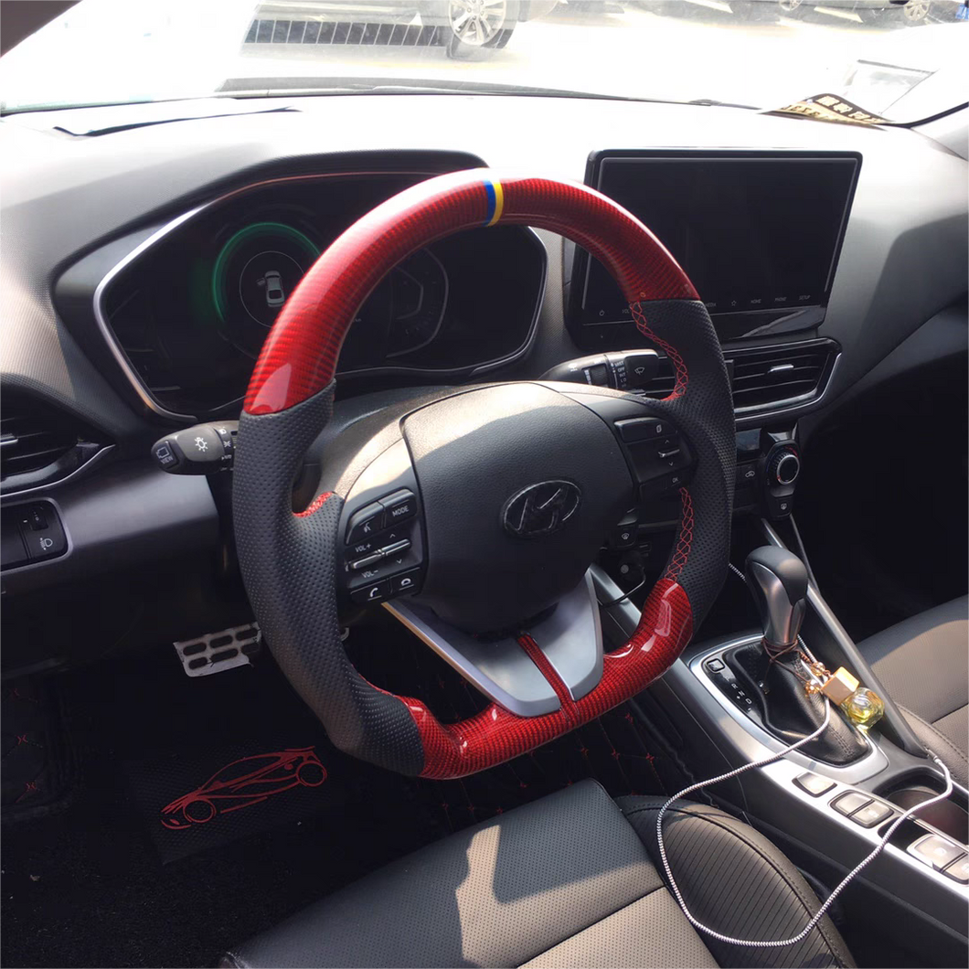 GM. Modi-Hub For Hyundai 2017-2020 Ioniq / 2019-2020 Elantra Carbon Fiber Steering Wheel
