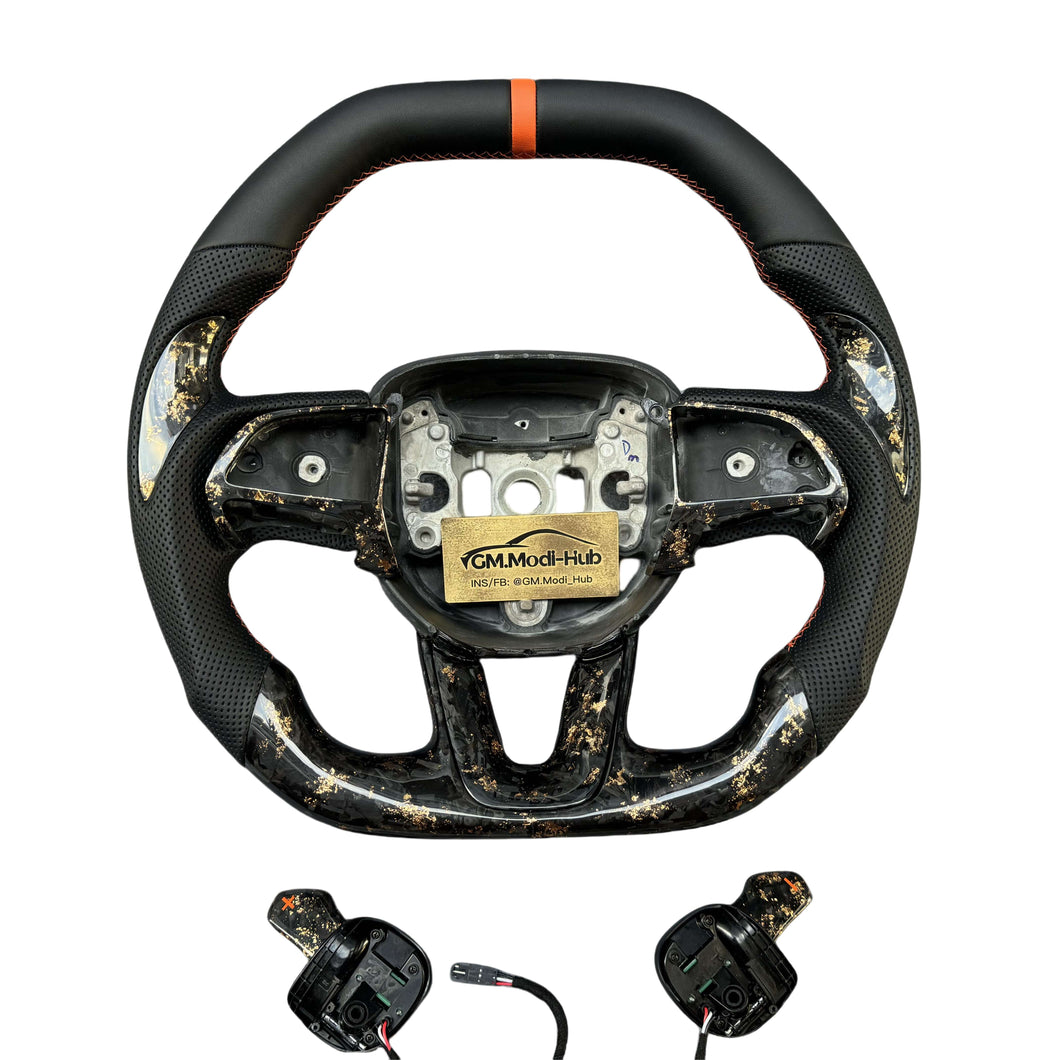GM. Modi-Hub For Dodge 2016-2023 Charger / 2015-2023 Challenger / 2014-2023 Durango Carbon Fiber Steering Wheel