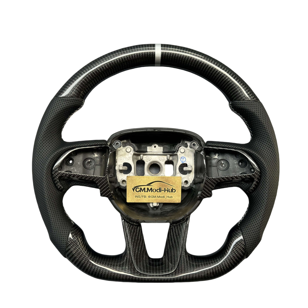 GM. Modi-Hub For Dodge 2016-2023 Charger / 2015-2023 Challenger / 2014-2023 Durango Carbon Fiber Steering Wheel