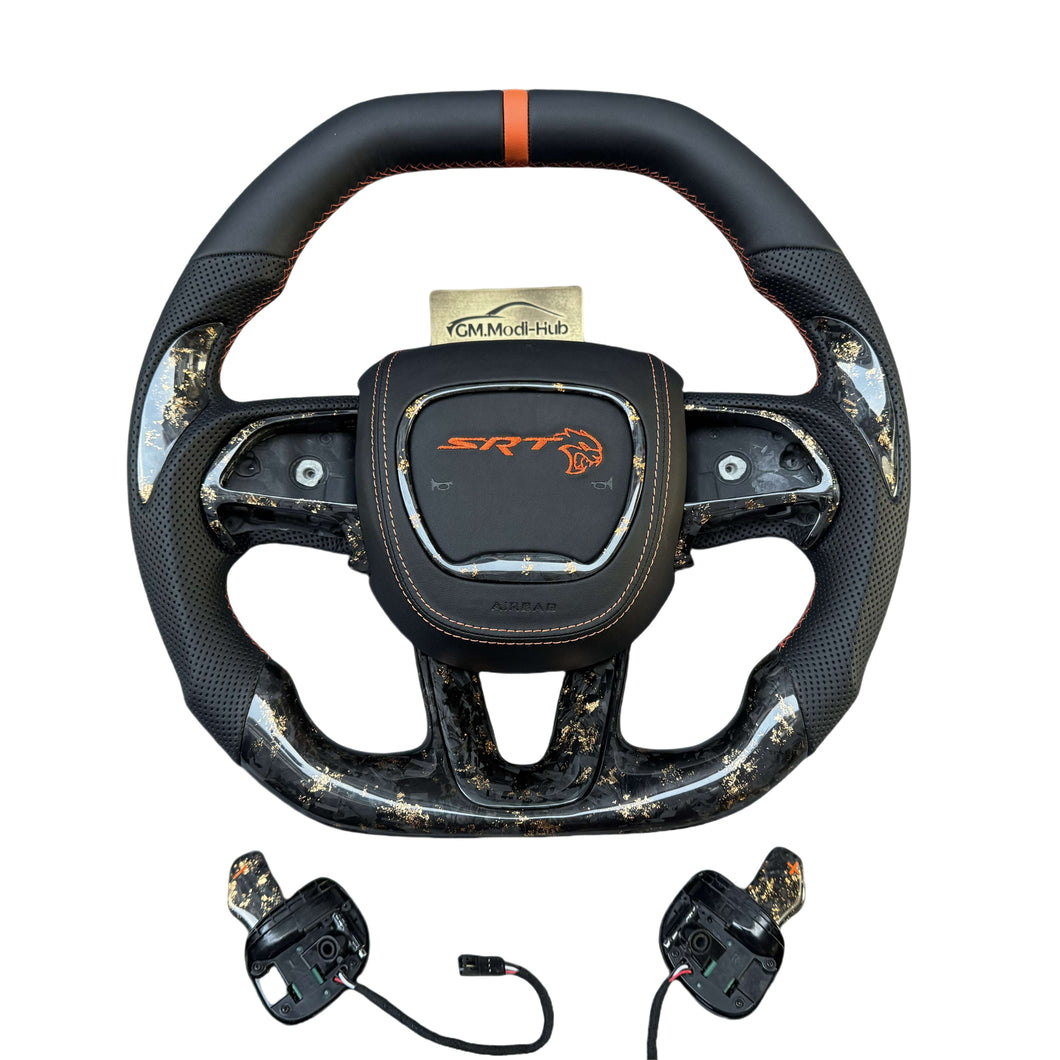 GM. Modi-Hub For Dodge 2016-2023 Charger / 2015-2023 Challenger / 2014-2023 Durango Carbon Fiber Steering Wheel