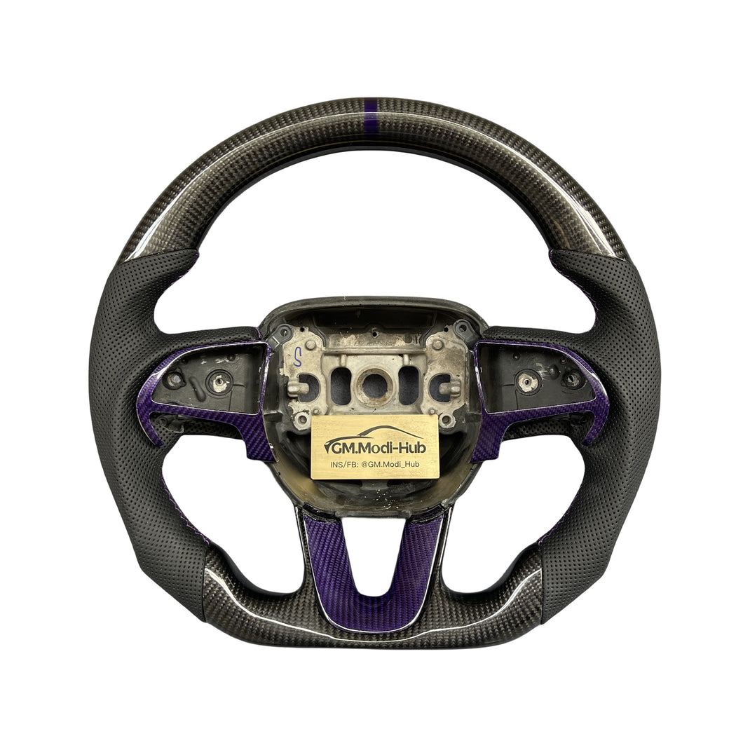 GM. Modi-Hub For Dodge 2016-2023 Charger / 2015-2023 Challenger / 2014-2023 Durango Carbon Fiber Steering Wheel
