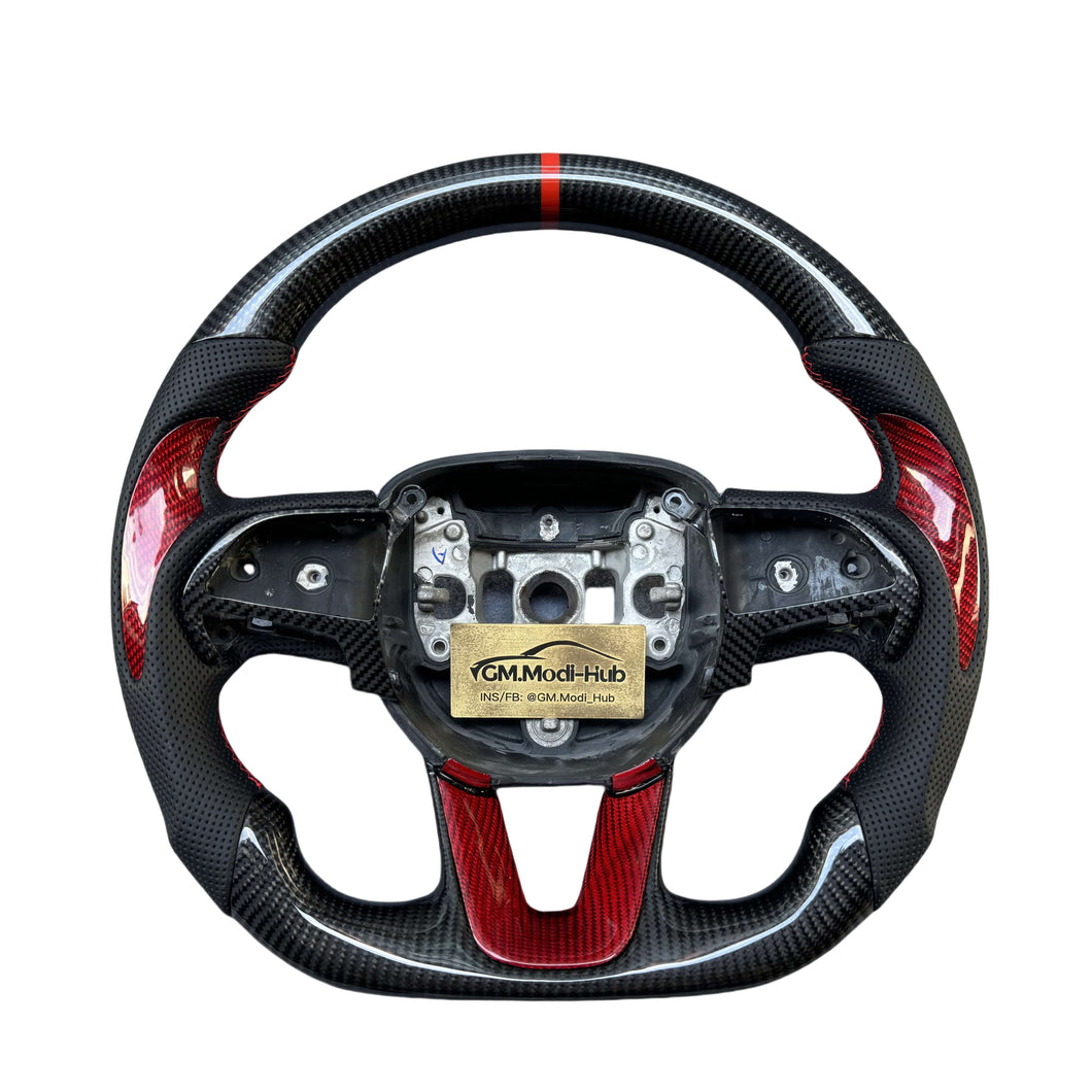 GM. Modi-Hub For Dodge 2016-2023 Charger / 2015-2023 Challenger / 2014-2023 Durango Carbon Fiber Steering Wheel