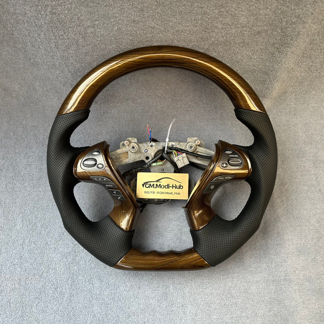 GM. Modi-Hub For Infiniti 2013-2020 QX60 / 2013-2022 Q70 Q70L / 2011-2019 M35 M37 M56 Woodgrain Steering Wheel
