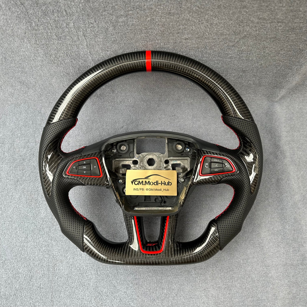 GM. Modi-Hub For Ford 2015-2018 Focus MK3 RS/ST / 2018-2021 EcoSport / 2018-2019 Escape Carbon Fiber Steering Wheel