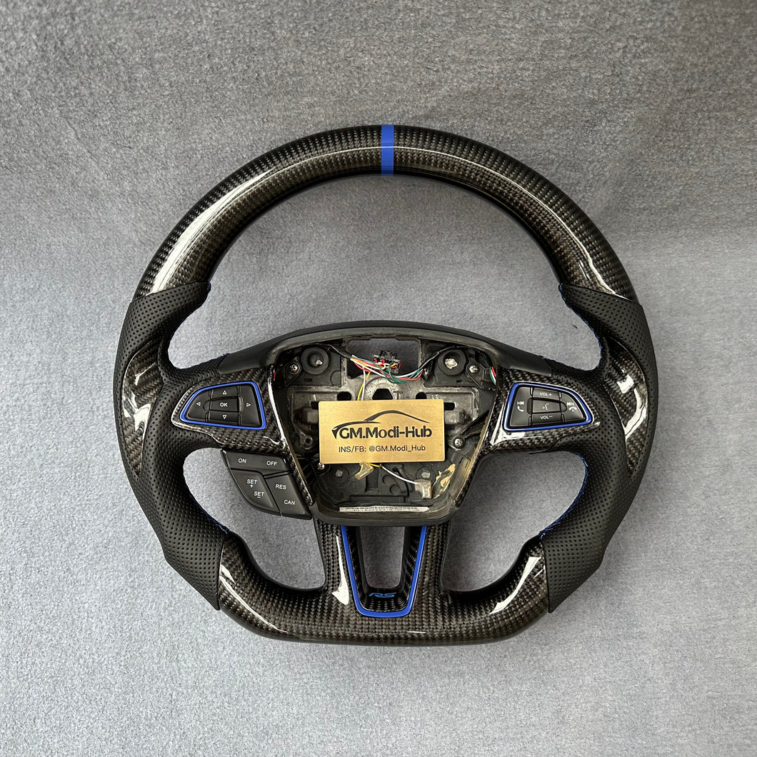 GM. Modi-Hub For Ford 2015-2018 Focus MK3 RS/ST / 2018-2021 EcoSport / 2018-2019 Escape Carbon Fiber Steering Wheel