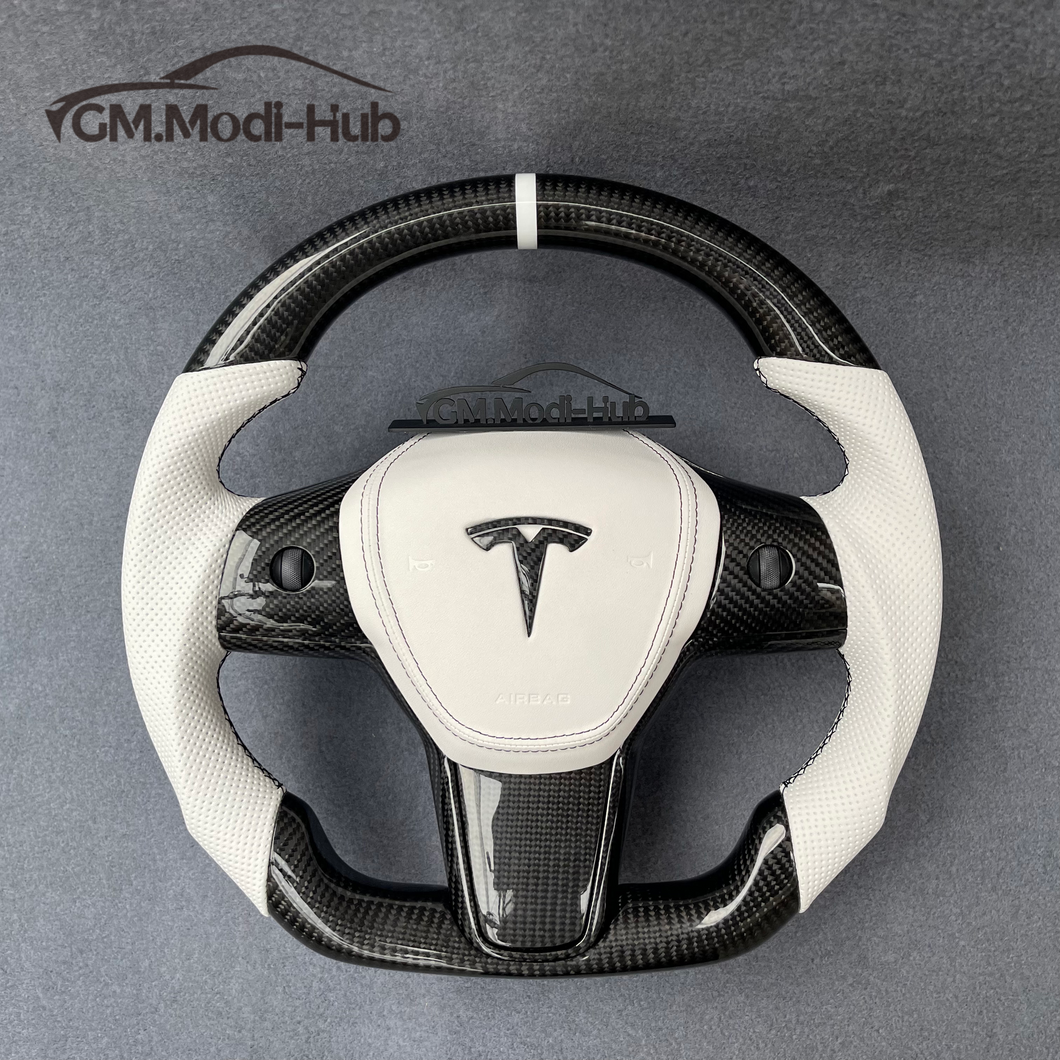 GM. Modi-Hub For Tesla Model 3 Y Carbon Fiber Steering Wheel