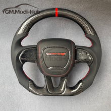 Load image into Gallery viewer, GM. Modi-Hub For Dodge 2016-2023 Charger / 2015-2023 Challenger / 2014-2023 Durango Carbon Fiber Steering Wheel
