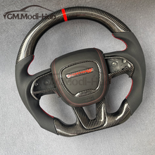 Load image into Gallery viewer, GM. Modi-Hub For Dodge 2016-2023 Charger / 2015-2023 Challenger / 2014-2023 Durango Carbon Fiber Steering Wheel
