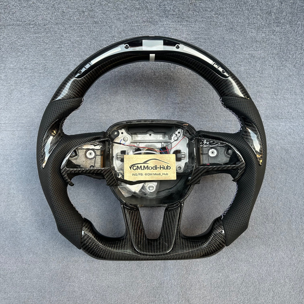 GM. Modi-Hub For Dodge 2016-2023 Charger / 2015-2023 Challenger / 2014-2023 Durango Carbon Fiber Steering Wheel