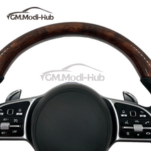 Load image into Gallery viewer, GM. Modi-Hub For Benz W176 W177 W205 W213 A-Class C-Class CLS GLB-Class Wood Grain Steering Wheel
