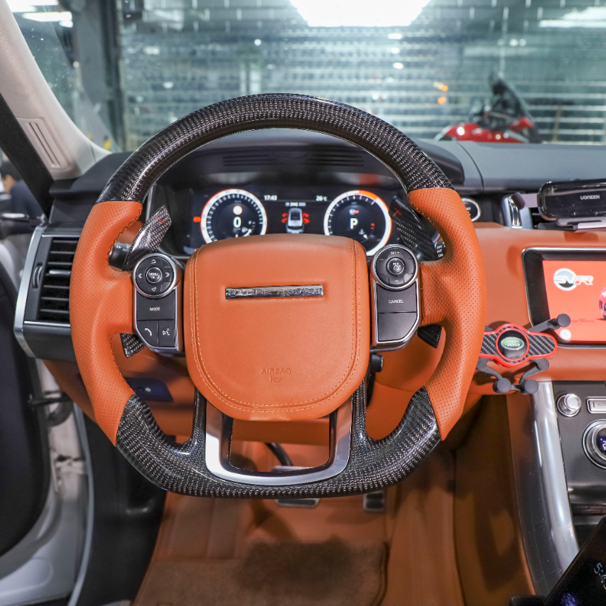 GM. Modi-Hub For Land Rover 2014-2021 Range Rover / 2018-2020 Range Rover Velar / 2020-2022 Range Rover Evoque / 2020-2023 Discovery Sport Carbon Fiber Steering Wheel