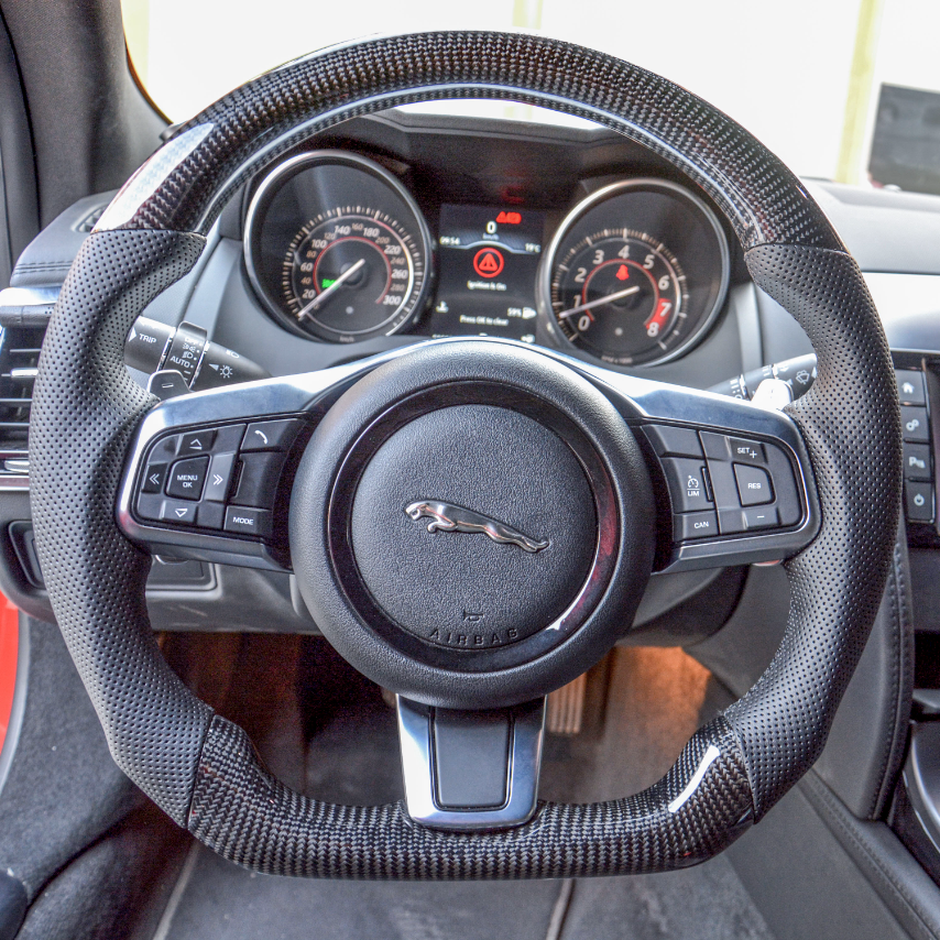 GM. Modi-Hub For Jaguar 2013-2023 F-TYPE / 2015-2019 XE / 2016-2020 XF F-PACE / 2017-2020 XFL / 2018-2020 XEL E-PACE Carbon Fiber Steering Wheel