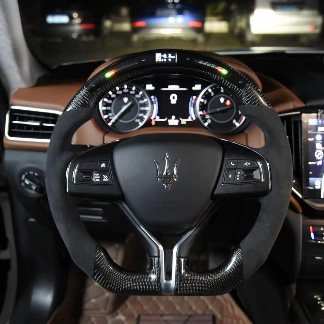 GM. Modi-Hub For Maserati 2014-2020 Ghibli / 2017-2023 Levante / 2014-2022 Quattroporte Carbon Fiber Steering Wheel