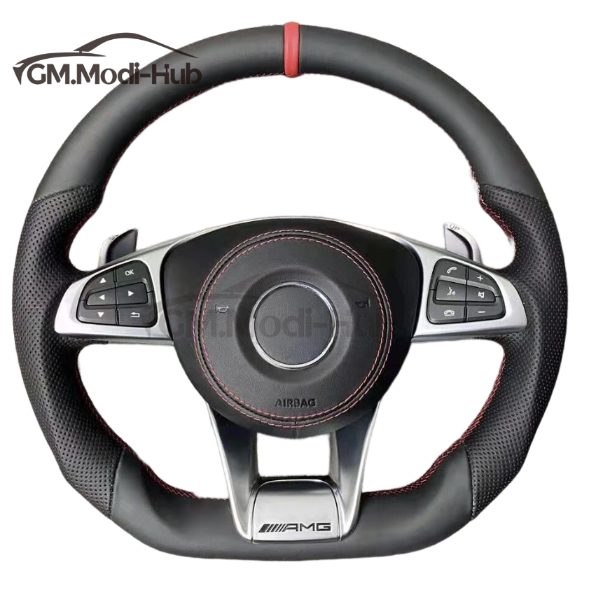 GM. Modi-Hub For Benz W176 W205 R213 W213 C63AMG C-Class E-Class CLA-Class GLS-Class Leather Steering Wheel