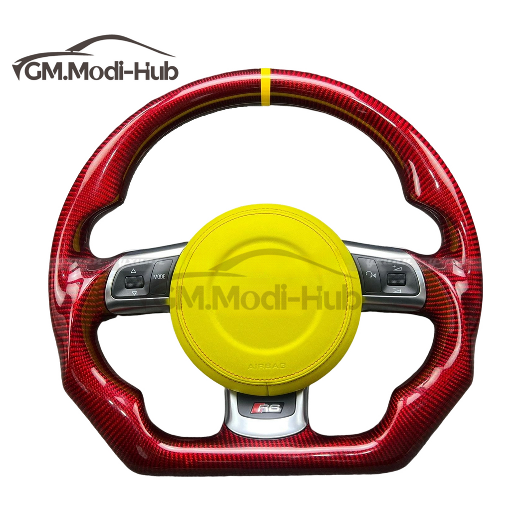 GM. Modi-Hub For Audi 2008-2015 TT MK2 R8 TT TTS TTRS Carbon Fiber Steering Wheel