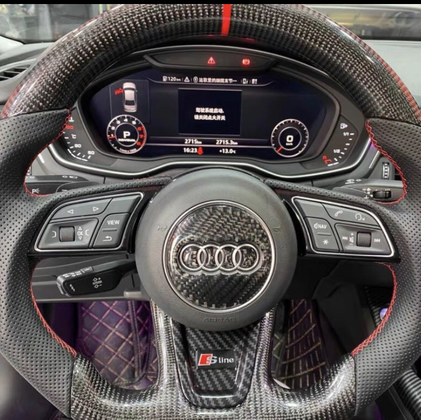 GM. Modi-Hub For Audi B9 A3 A4 A5 S3 S4 S5 RS3 RS4 RS5 Sport Carbon Fiber Steering Wheel