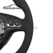 Load image into Gallery viewer, GM. Modi-Hub For BMW M3 M5 X5 E46 E39 E53 Leather Steering Wheel + Carbon Fiber Trim
