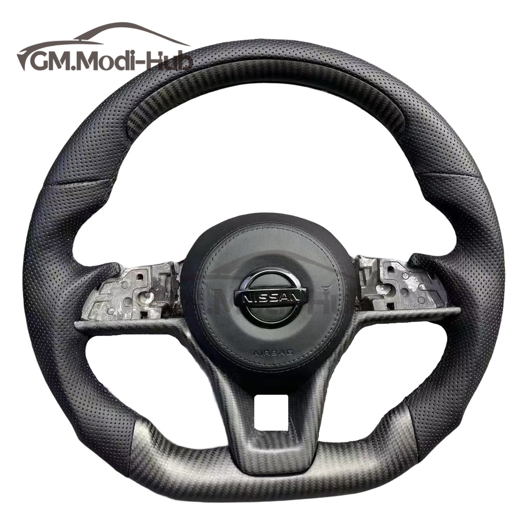 GM. Modi-Hub For Nissan 2018-2023 leaf Kicks / 2019-2023 Altima Versa Sentra / 2020-2023 Juke Carbon Fiber Steering Wheel