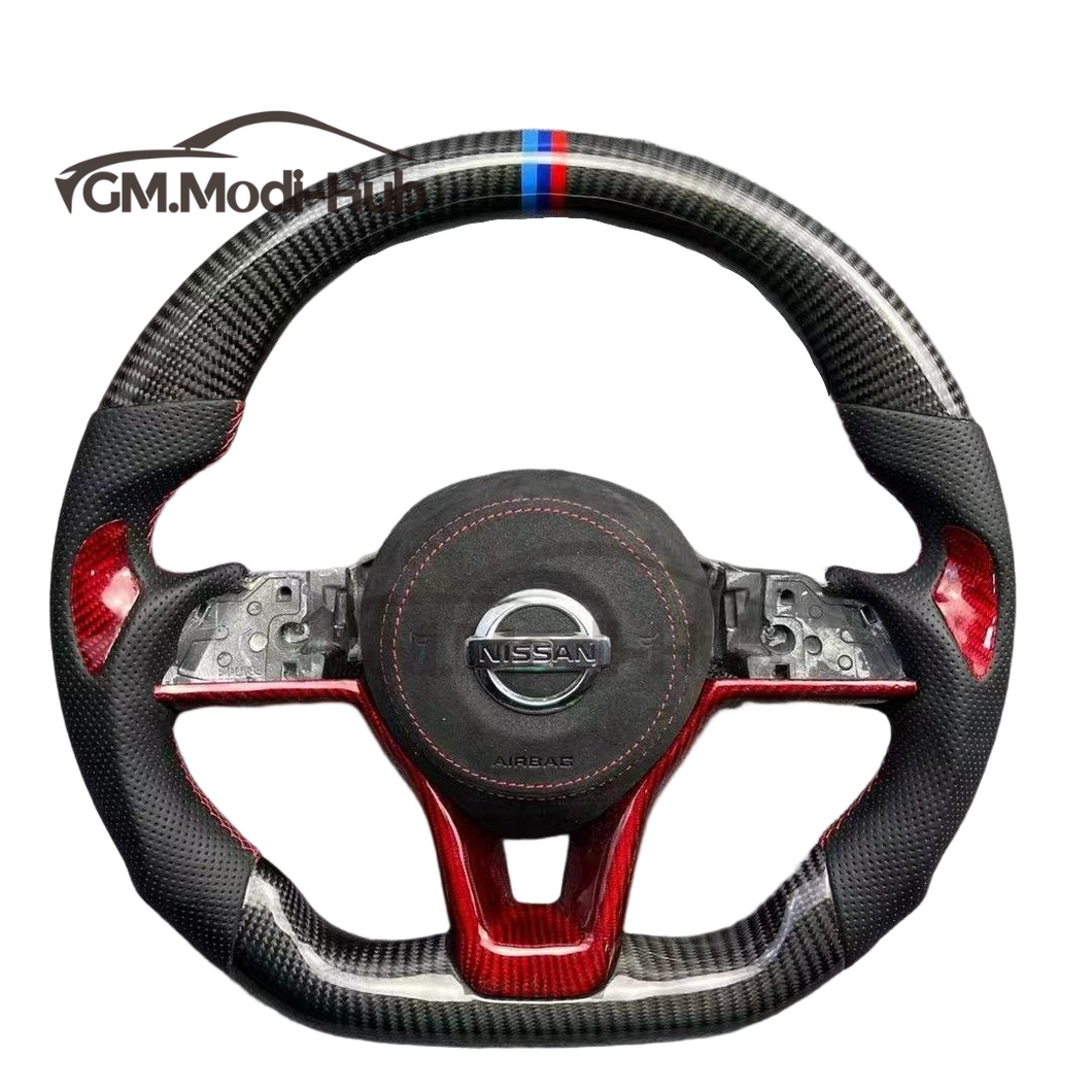 GM. Modi-Hub For Nissan 2018-2023 leaf Kicks / 2019-2023 Altima Versa Sentra / 2020-2023 Juke Carbon Fiber Steering Wheel