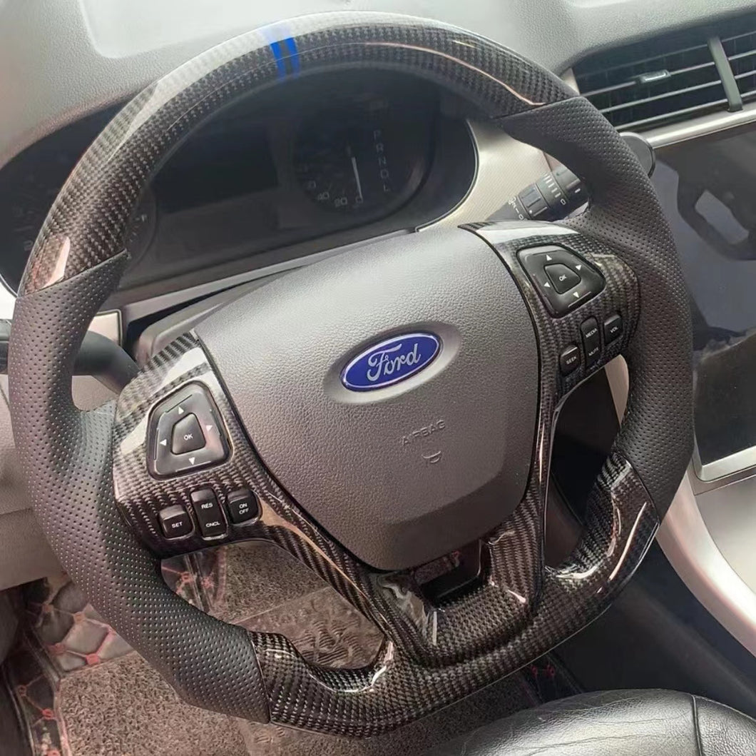 GM. Modi-Hub For Ford 2011-2014 Edge / 2011-2015 Explorer /2011-2020 Flex / 2013-2019 Taurus Carbon Fiber Steering Wheel