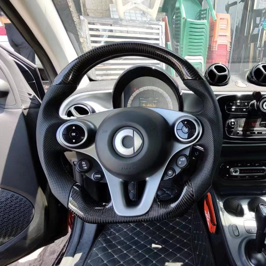 GM. Modi-Hub For Benz Smart 453 ForTwo ForFour Carbon Fiber Steering Wheel